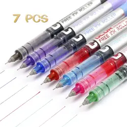 7 цветов Высокое качество пилот V5 Привет-tecpoint 0,38/0,5 мм иглы очень тонкий кончик жидкие чернила ролик ручка