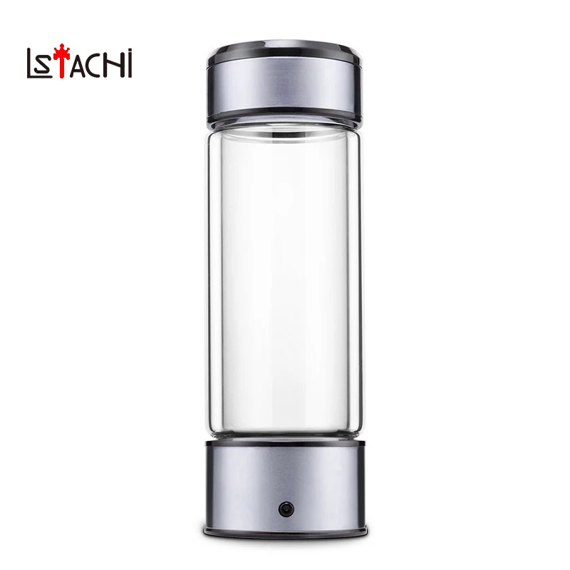

LSTACHi Hydrogen Water Generator Alkaline Water Maker Rechargeable Portable Water Ionizer Bottle 450ml USB Line