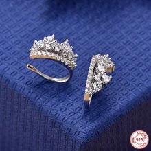 

Konduki Fashion Cubic Zircon Clip Earrings For Women 925 Sterling Silver Cuff Earrings For Party Charming Jewelry Wholesale