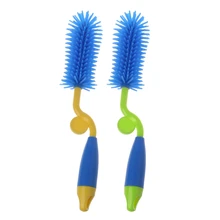 1 шт. щетка для детской бутылочки для кормления соска молоко Чистка вращающаяся силикагель подвесная щетка Новая высококачественная