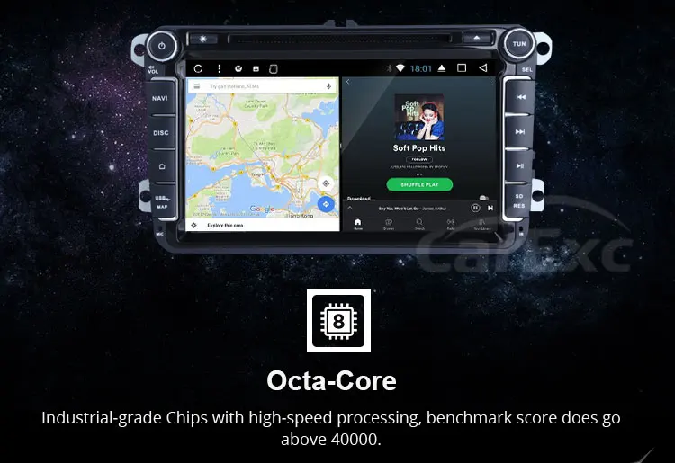 Top CarExc Android 9.0 OS For Volkswagen Tiguan Jetta Passat VW Golf Car Radio With GPS WiFi Bluetooth USB SD Multimedia Navigation 15