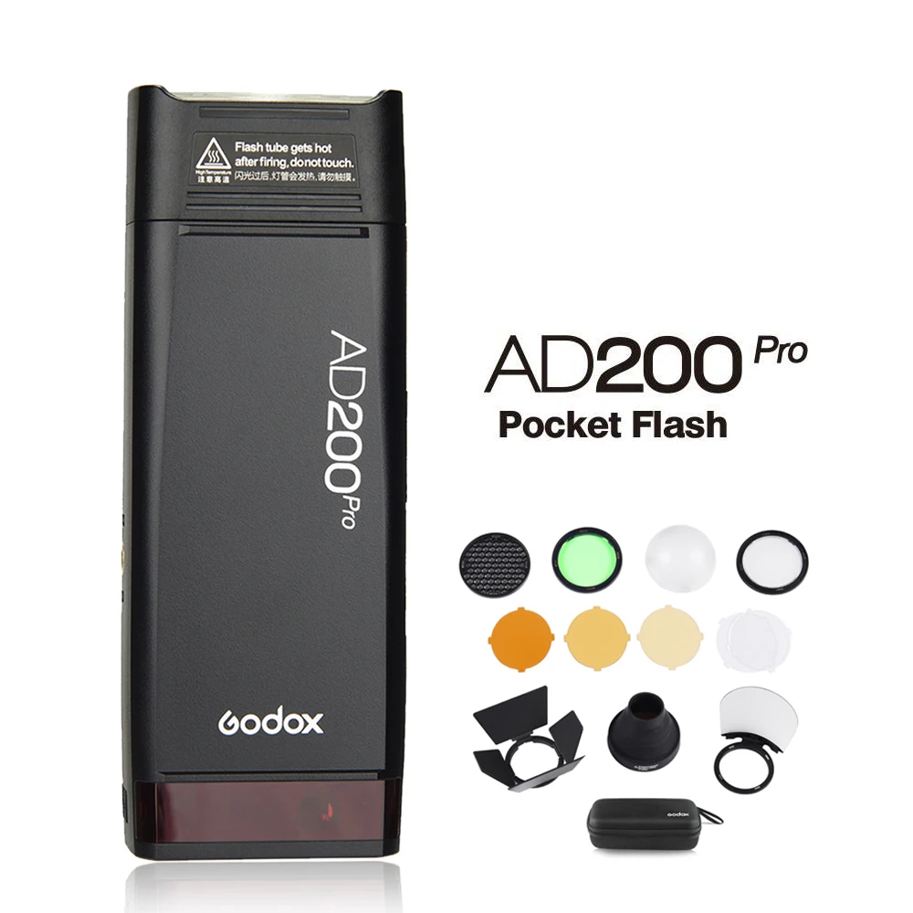 AD200PRO with AK-R1 Godox AD200pro 200Ws наружный светильник-вспышка AD200 PRO Карманный светильник-вспышка для sony Nikon Canon Fuji ttl HSS 2,4G Беспроводная система X - Цвет: AD200PRO with AK-R1