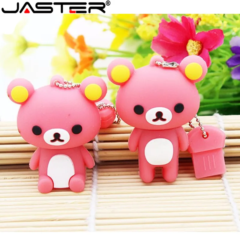 USB флеш накопитель JASTER Lovely флешка в виде медведя Rilakkuma карта памяти U диск 4 ГБ 8 16 32