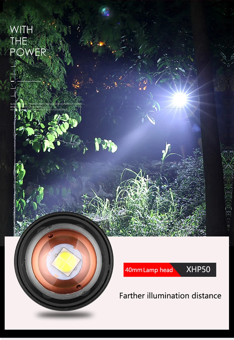 Litwod Z40 8000lm xhp70.2&xhp50 the most powerful led flashlight 26650 usb torch lantern 18650 hunting lamp hand light