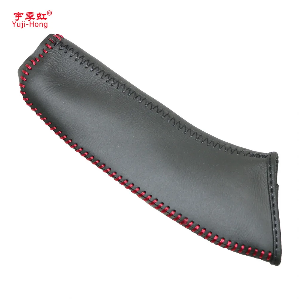 Yuji-Hong Car Handbrake Covers Case for KIA Sorento 2004-2007 Auto Handbrake Grips Genuine Leather Cover