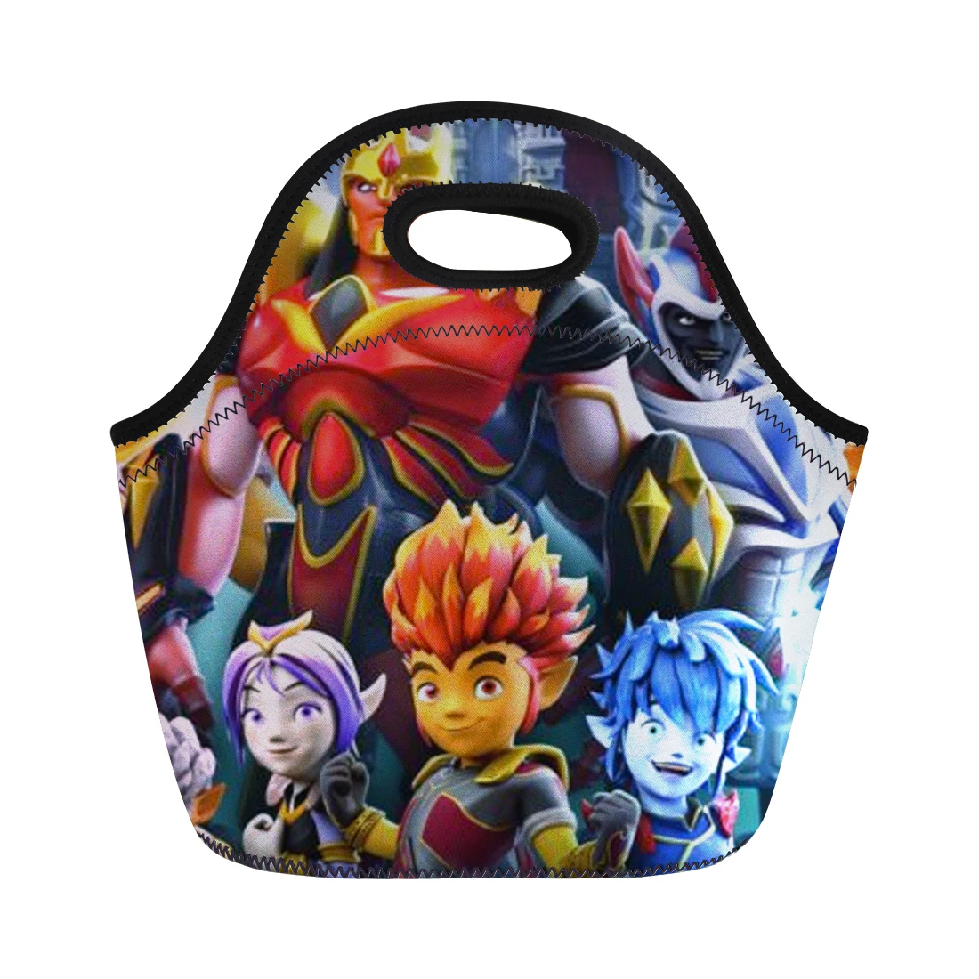 

THIKIN Insulated Lunch Bags Cartoon Gormiti Print Fashion Meal Bag for Men Boys Lunch Box Bag Neoprene Beach Portable Picnic Bag
