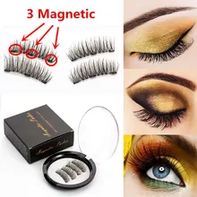 Магнитные 3D ресницы с тремя магнитами, 1 пара, без клея, натуральные длинные различные стильные ресницы, макияж