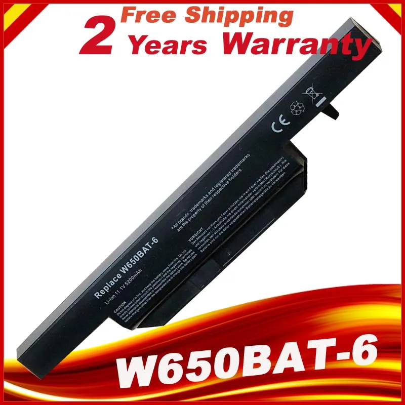 

11.1V 4400mAh 48.84Wh W650BAT-6 battery for K610C K650D K570N K710C K590C K750D bateria akku