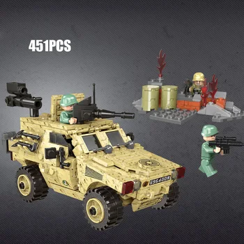 

Military battlefield France VBL armored vehicle batisbricks building block ww2 Eagle Army figures weapons bricks toys for boys