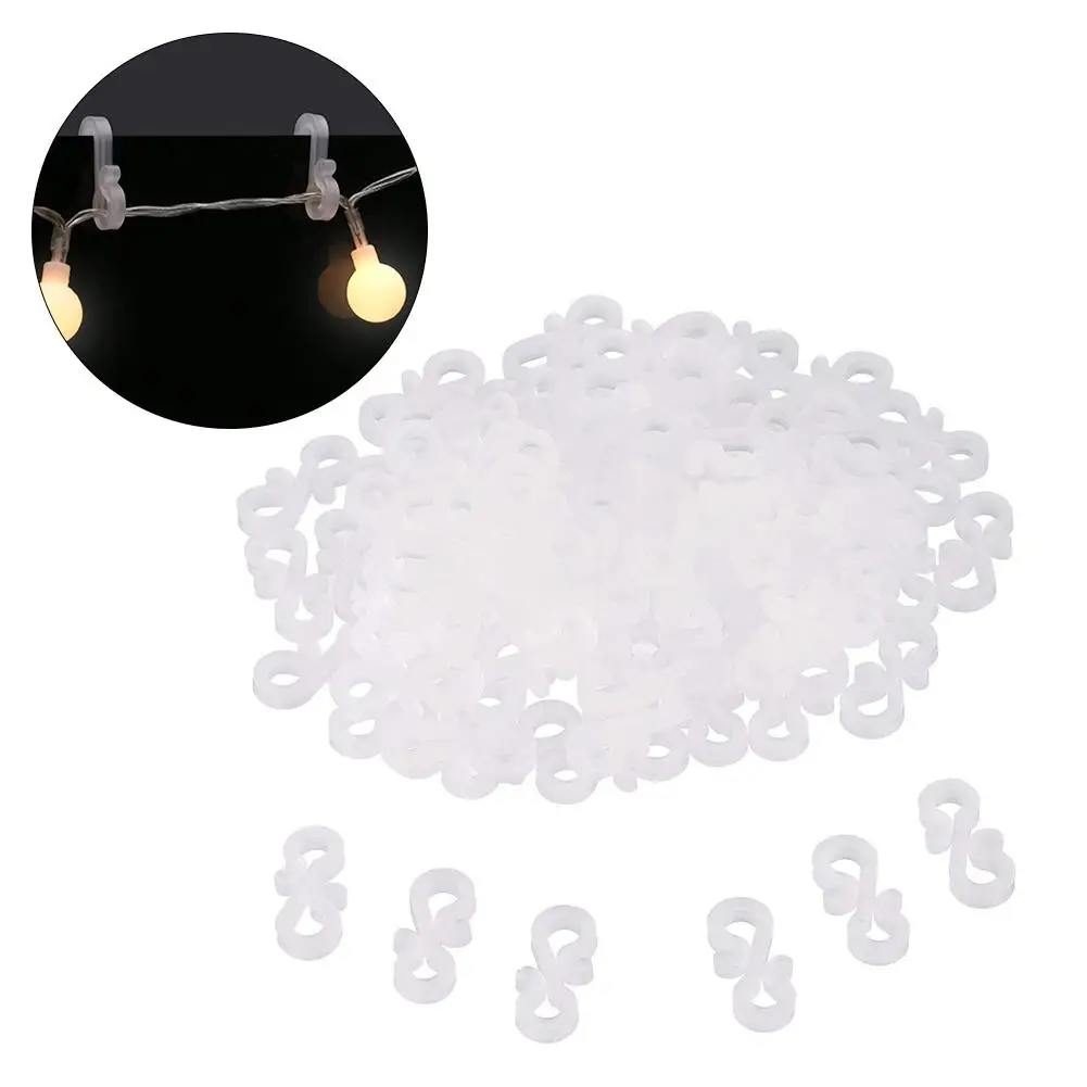 

24 Gutter Hang Hooks Christmas Light Clips Plastic Hook Christmas Decoration