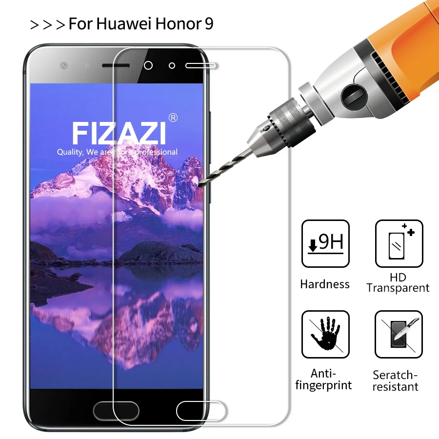 FIZAZI 2.5D Закаленное стекло для huawei Honor 9 H прозрачная защитная пленка против царапин