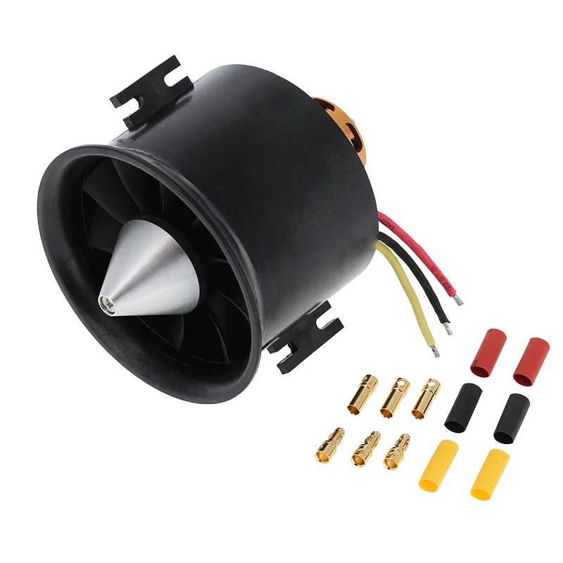 

1set 70mm 10-Blades Ducted Fan With EDF Set 2827 2600KV Motor For RC Airplane RC Parts