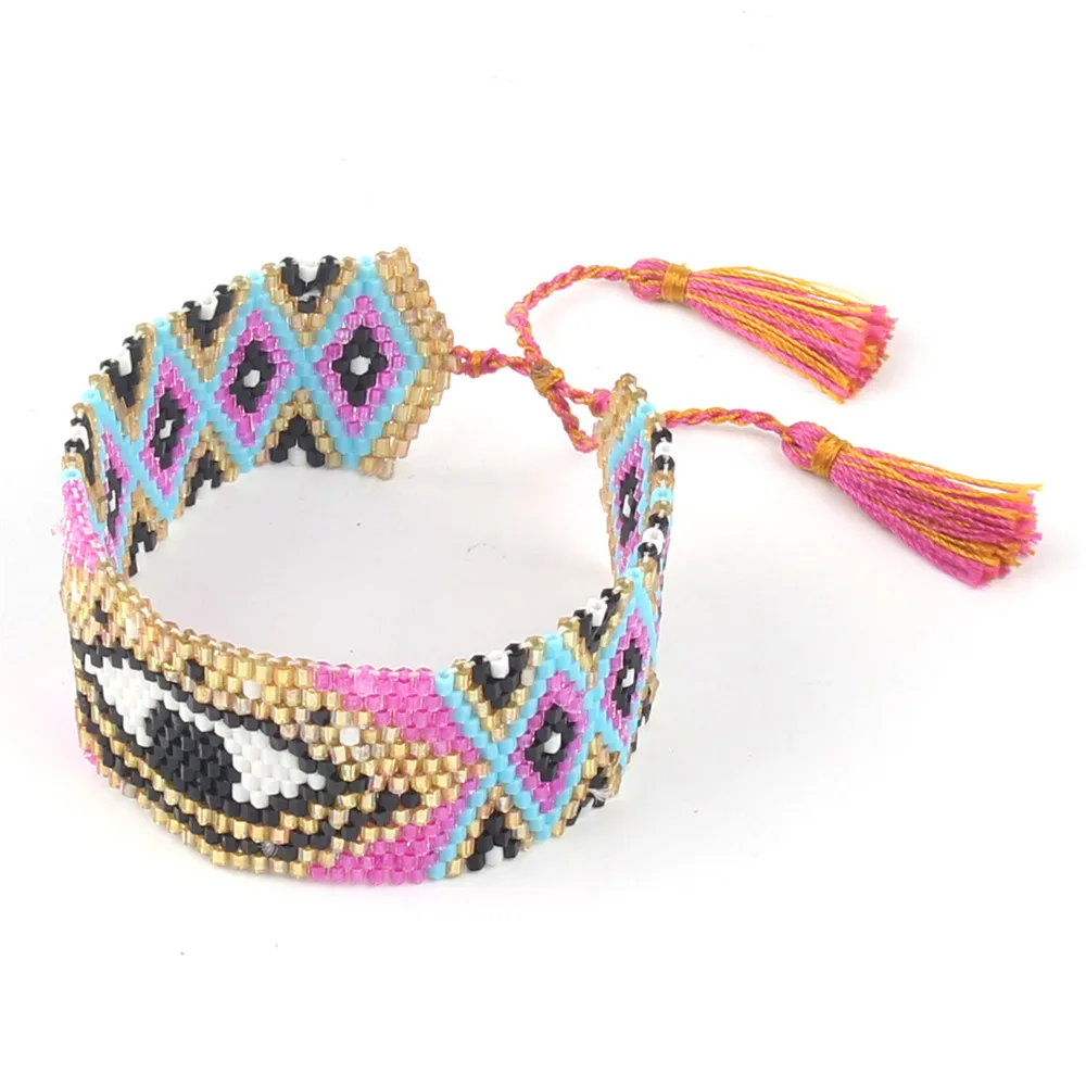 Go2boho MIYUKI браслет женские ювелирные изделия Турецкий Дурной глаз браслеты ручной