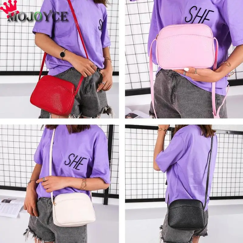  Women PU Leather Messenger Handbags Shell Shoulder Crossbody Bag Solid Small Bags for Women 2019 Sa