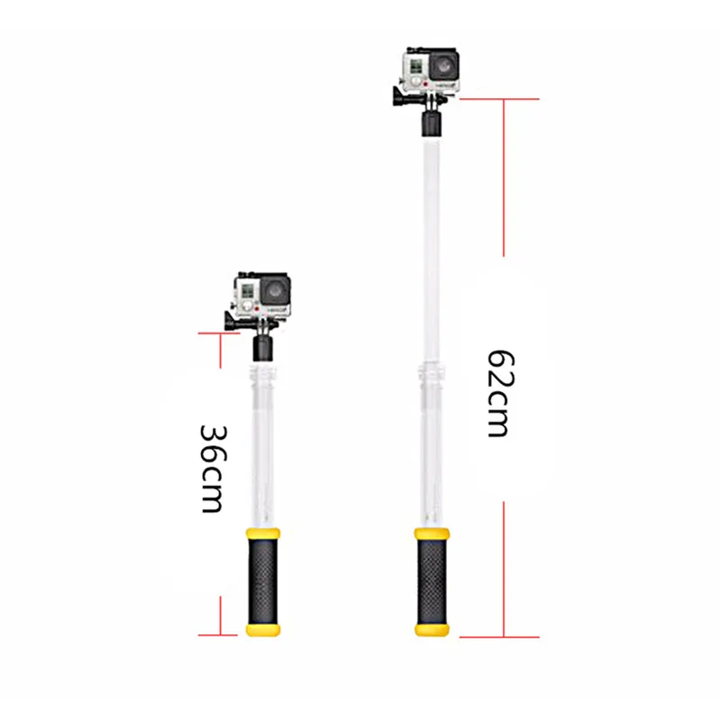 Плавучий стержень-удлинитель Удлиняющая селфи палка+ Съемный зажим+ камера Wifi Пульт дистанционного управления+ мини-сумка для Gopro Hero6 5 4 3+ Hero7 черный