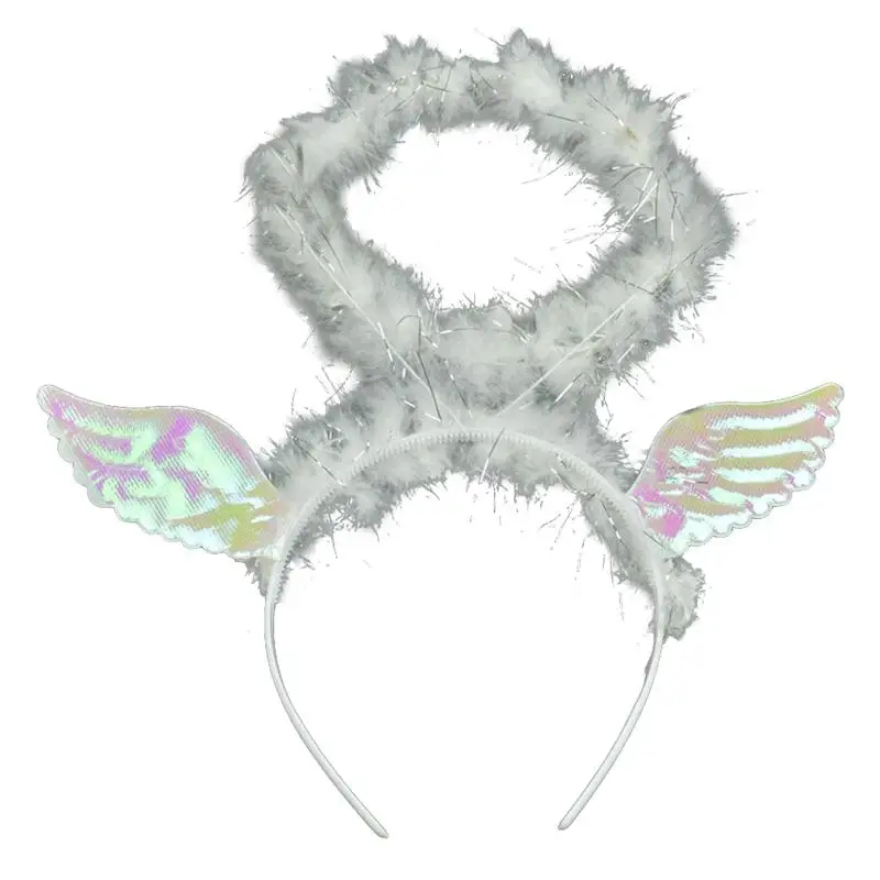 Ангельская головная повязка с крыльями сказочное платье ободок для вечеринки костюм для косплея на Хеллоуин аксессуары вечерние украшения