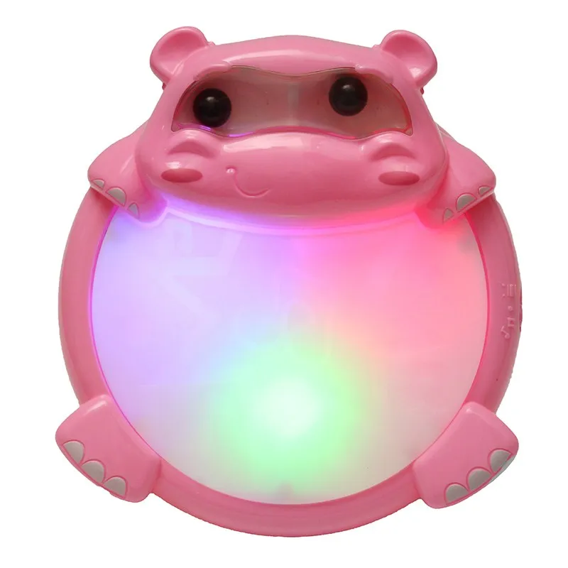 2209 10 Kids Puzzled Hippo Music Light Drum Early Education Toy Musical