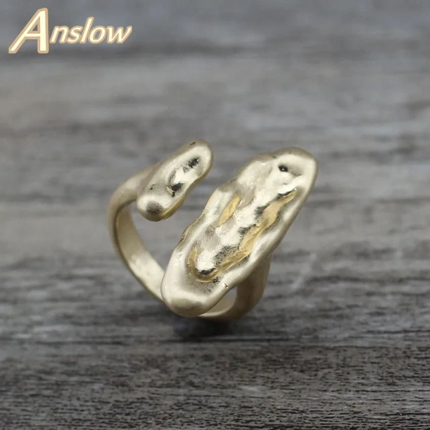 Anslow Новое модное ювелирное изделие Новое винтажное высококачественное мужское кольцо для мужчин из Тала золотое/под старину, серебряное, большое кольцо LOW0021AR - Цвет основного камня: Gold
