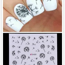 Летающий Одуванчик Наклейка на ногти водная переводная наклейка для ногтей