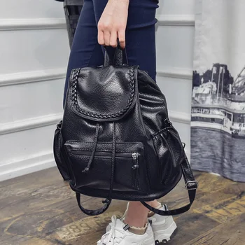 

stacy bag 042216 hot sale lady PU leather backpack travel bag