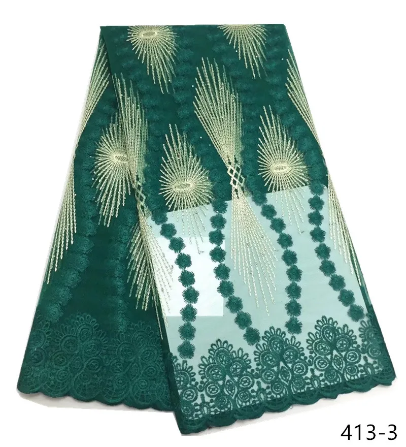 

African Lace Fabric 2019 Embroidered Nigerian Laces Fabric With Stone High Quality French Tulle Lace Fabric For Women Dress 413