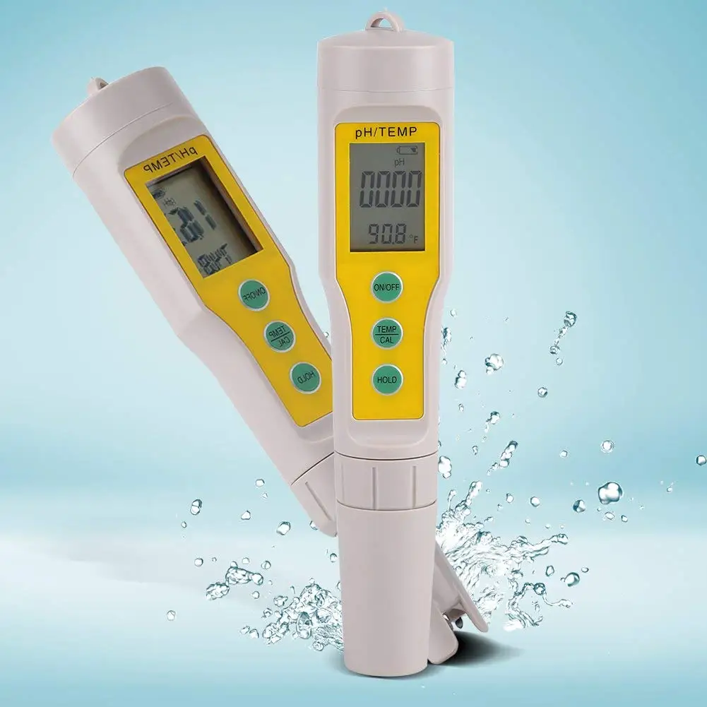 

LCD Digital PH Meter Temperature Aquarium Pool Spa Soil Urine Water PH Tester Pen Analyzer 0-14PH 0.01 Accuracy Meters Tool Kit