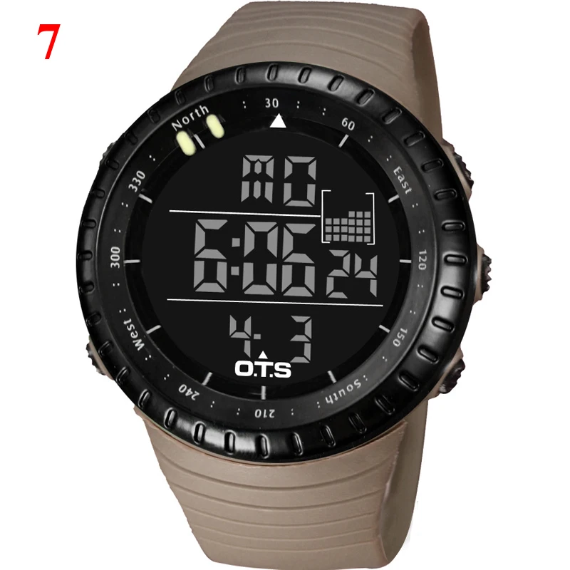 OTS мужские военные часы от ведущего бренда, роскошные Цифровые Спортивные мужские спортивные часы horloge, светодиодные часы, мужские наручные часы для мужчин