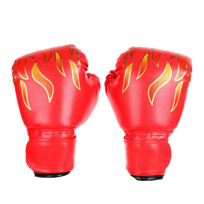 

Children Adult Fitness Sports Boxing Gloves Flame Printing Thickening Pads Combat Kickboxing Fighting MMA Muay Thai Training