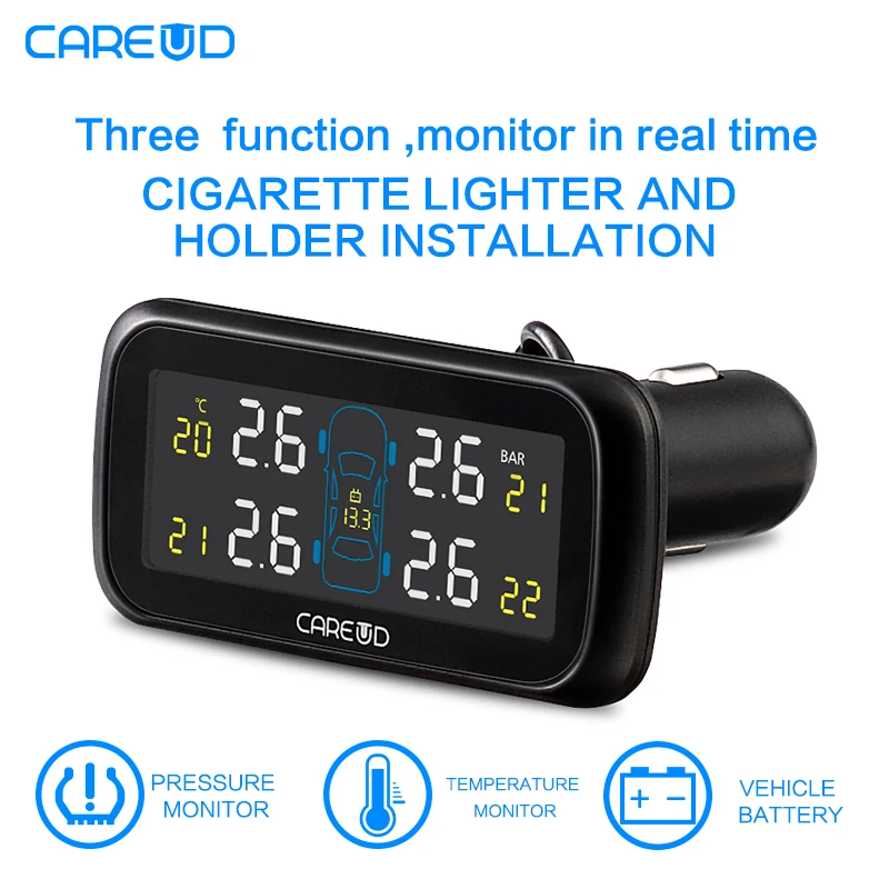 Brand CAREUD Profession Auto Tire Pressure Alarm Sensor 4 Internal Sensors Tire Pressure Monitoring System TPMS Diagnostic Tool