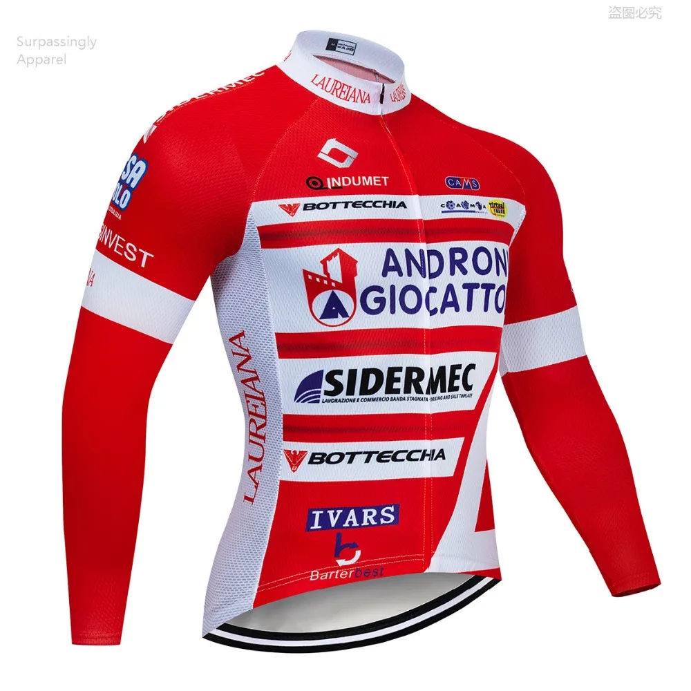 

2019 Pro UCI Team MTB Bike ANDR Cycling Jersey Red DH Motorcycle Long Sleeve Cycling Jersey Motorbike Shirts Clearance Sales