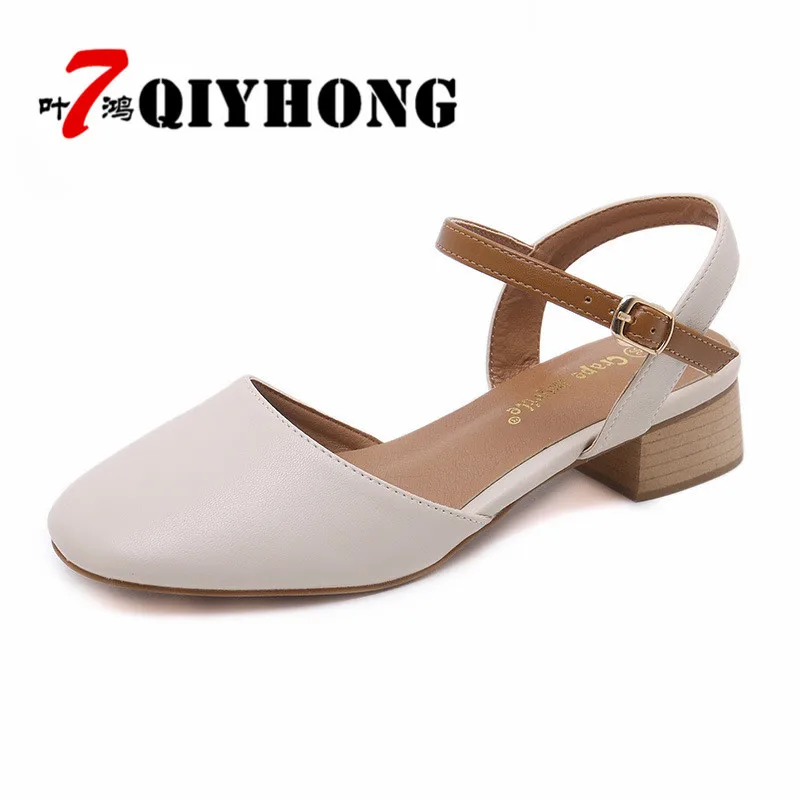 

Summer New Women'S Shoes And The United States Fashion Square Header Baotou Sandals With High-Grade Thick With Shoes Women