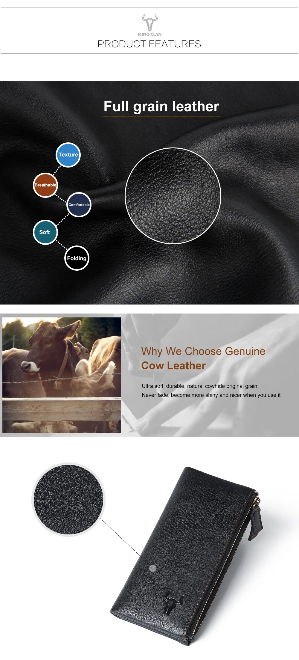 Cheap leather wallet for women