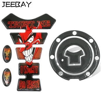 

New JEEBAY Tank Pad 3D protect Motorcycle Fuel Tank Cap Sticker Decals For CBR VFR CB NSR VTR CBF CBX 125 250 400 600 900 1000