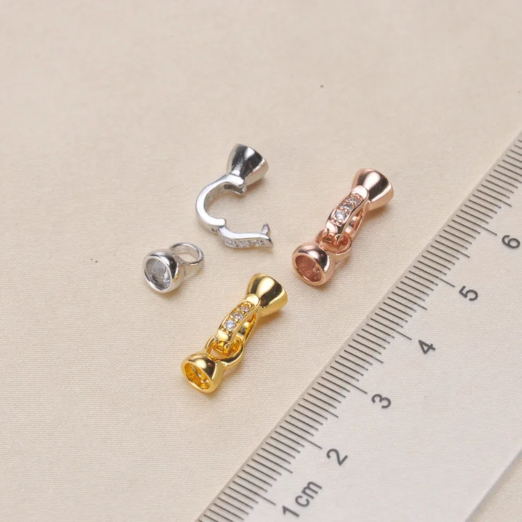 

Jewelry Making Supplies High Quality Copper Zirconia Rhinestone Findings DIY Long Pearls Necklace Pendant Accessories Spacers