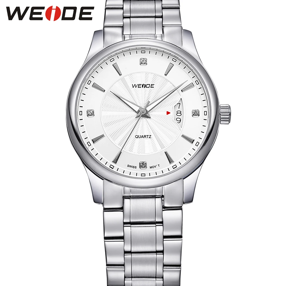 WEIDE Original Brand Luxury Sapphire Watch Men Stainless Steel Quartz Water Resistant Relogio Business Watches For Male Wholesale Watches