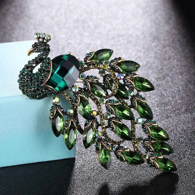 Large Enamel Black And Gold costume jewellery Lady Brooch