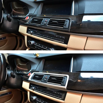 

For BMW 5 Series LHD RHD F10 F11 2010-2016 Carbon Fiber Central Console Air Conditioner Outlet Vent Frame Trim Car Accessories