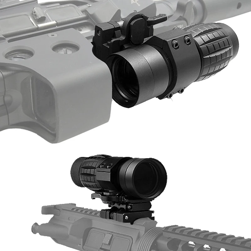Tactical QD FTS 3X Magnifier Scope With Flip To Side Mounts Fits For 551 552 Airsoft RL6-001-11