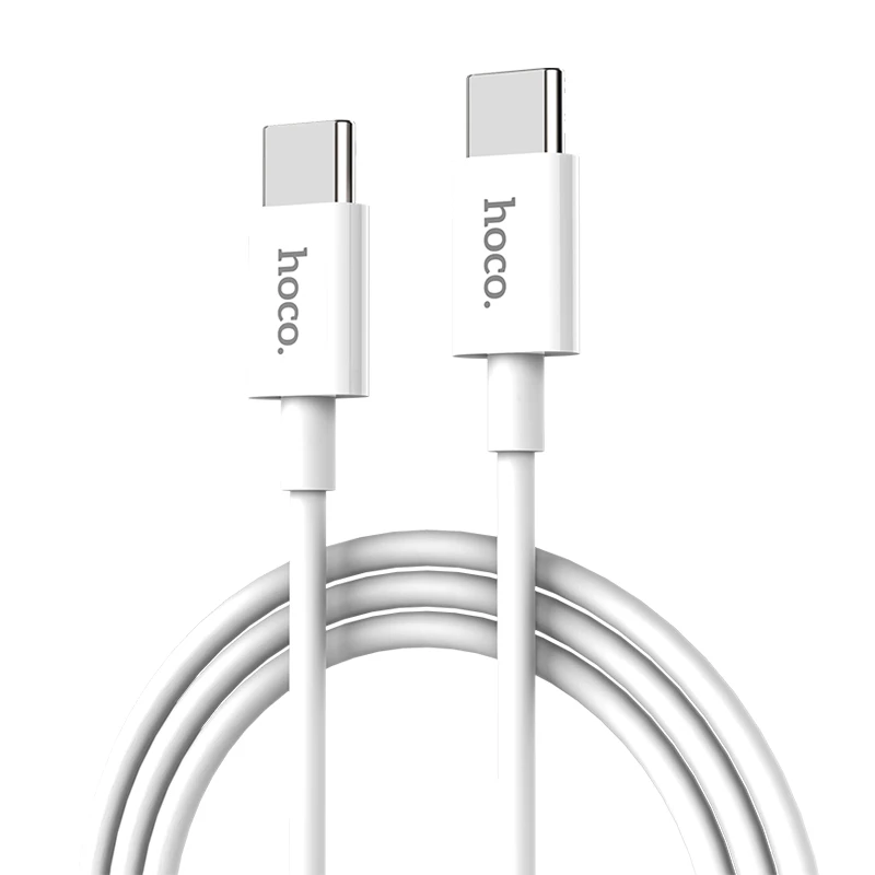 Hoco usb type C кабель 3A 45 Вт USB C к USB-C кабель для samsung Galaxy S9 S8 Note 9 PD Быстрая зарядка type C кабель для нового MacBook - Цвет: Белый