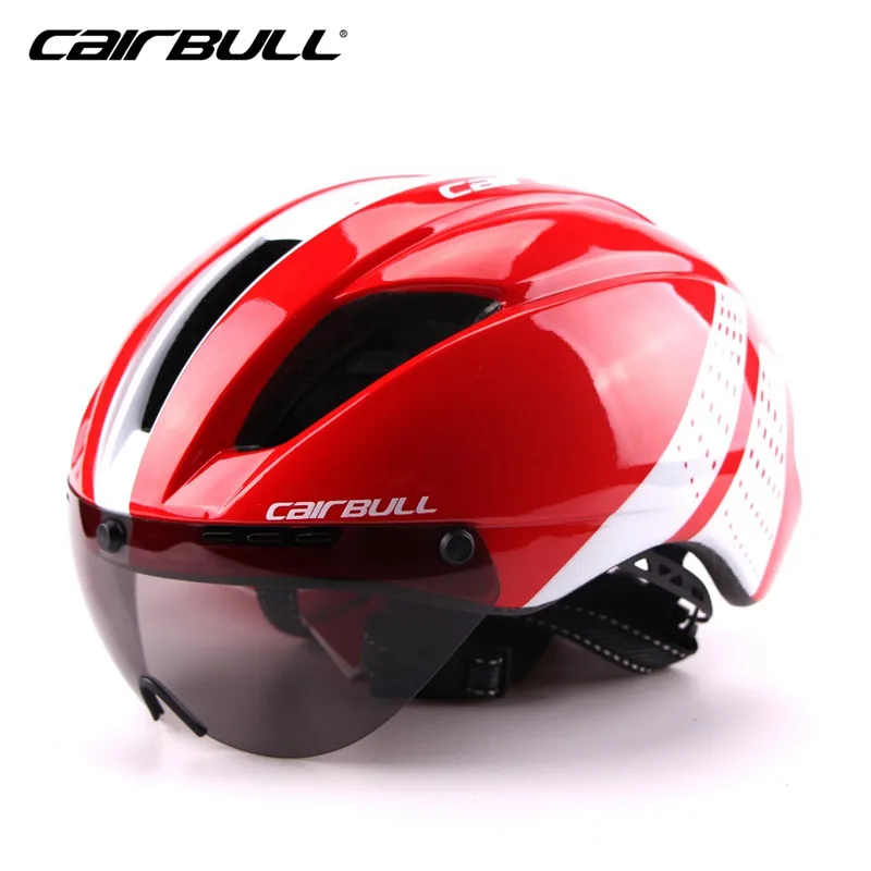 280g Aero Ultra-light Goggle TT Road Bicycle Helmet In-Mold Racing Cycling Bike Sports Safety Helmet Time-Trial Cycling Helmet