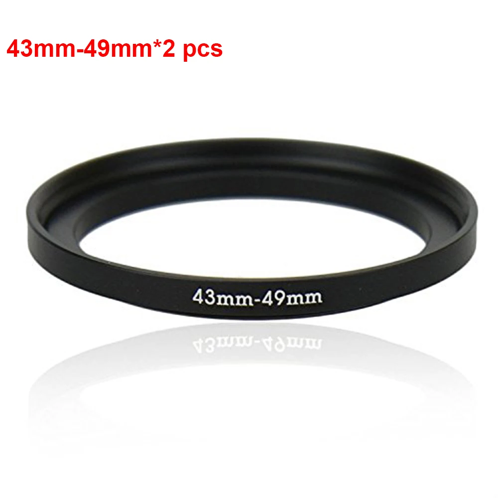 

JUST NOW High-quality 2PCS 43-49MM Step-Up Ring Filter Adapter (43MM Lens to 49MM Accessory) (2 PCS Ring Filter Adapter)