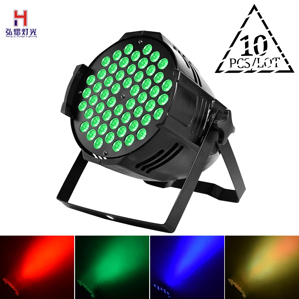 10 шт./лот 54x3 Вт RGB 3in1 полноцветный/dmx512 LED PAR огни 54 шт. LED PAR может номинальной света