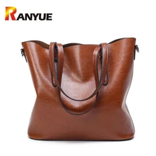 Luxury Handbags Women Bags Designer Brand Famous PU Oil Wax Leather Women Bag Large Capacity Tote