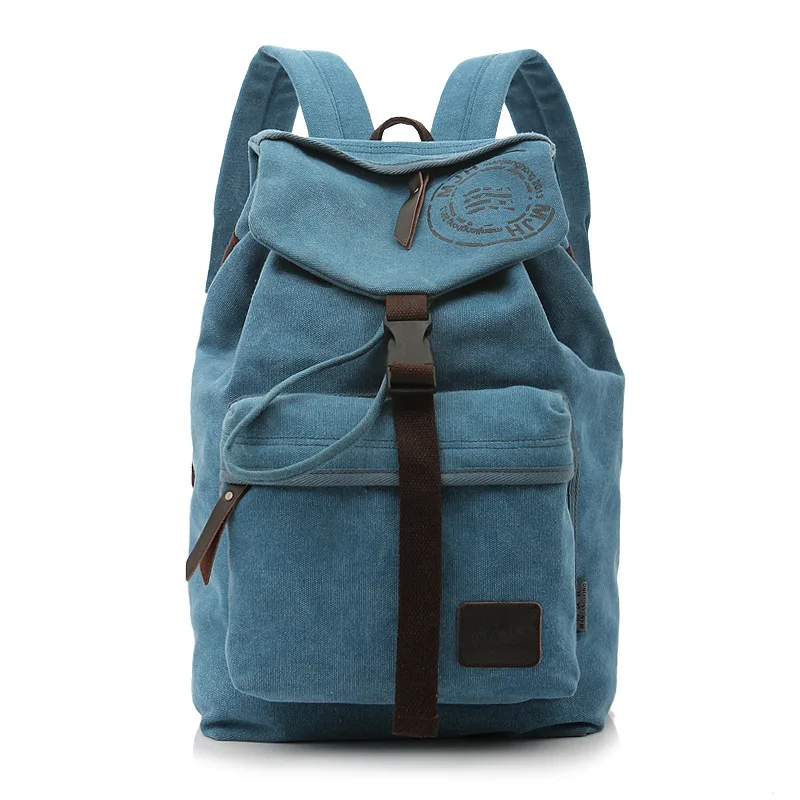 Cross-border dedicated Korean version of canvas shoulder bag men's trend student schoolbag youth Travel Bag computer backpack