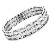 La Tapa de moda Blanco Pulsera De Cerámica, elegante Estrella Pulseras y Brazaletes de Titanio de Atención Médica, Mens Pulseras Mujer Hombre Joyería