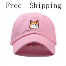 Harajuku Snapback Hip Hop Hat 2016 Korean New Spring Summer Baseball Cap Cartoon Dog Head Embroidered Male Bone Baseball Cap