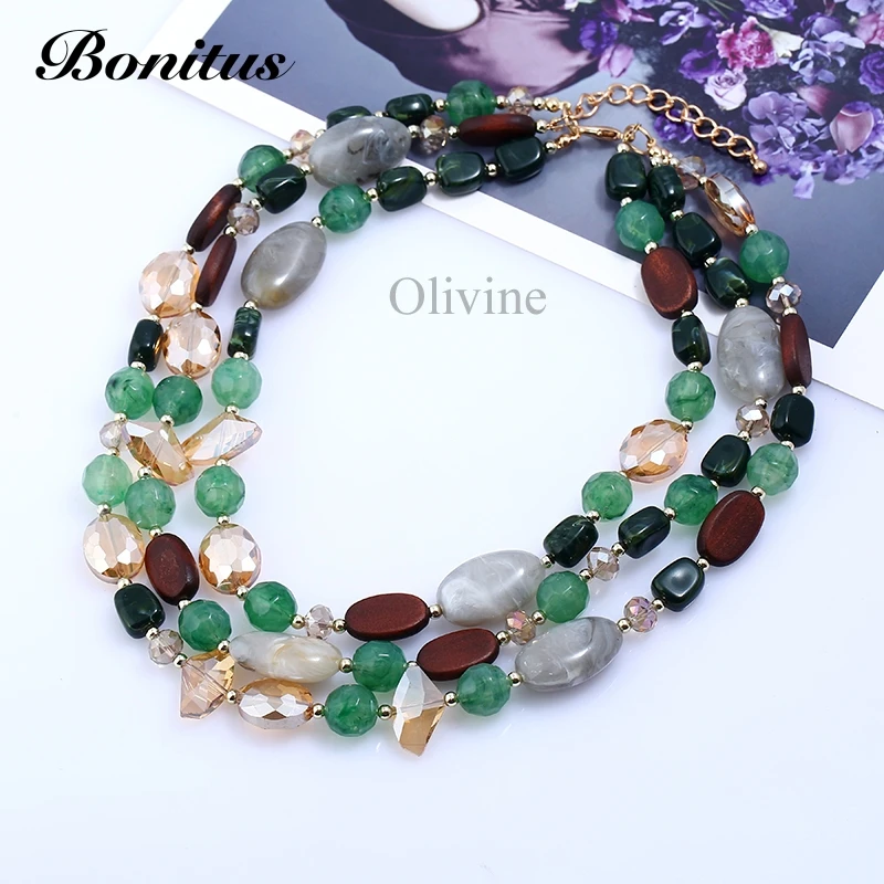 [Bonitus Jewelry] Новое поступление модное многослойное колье чокер из полированного