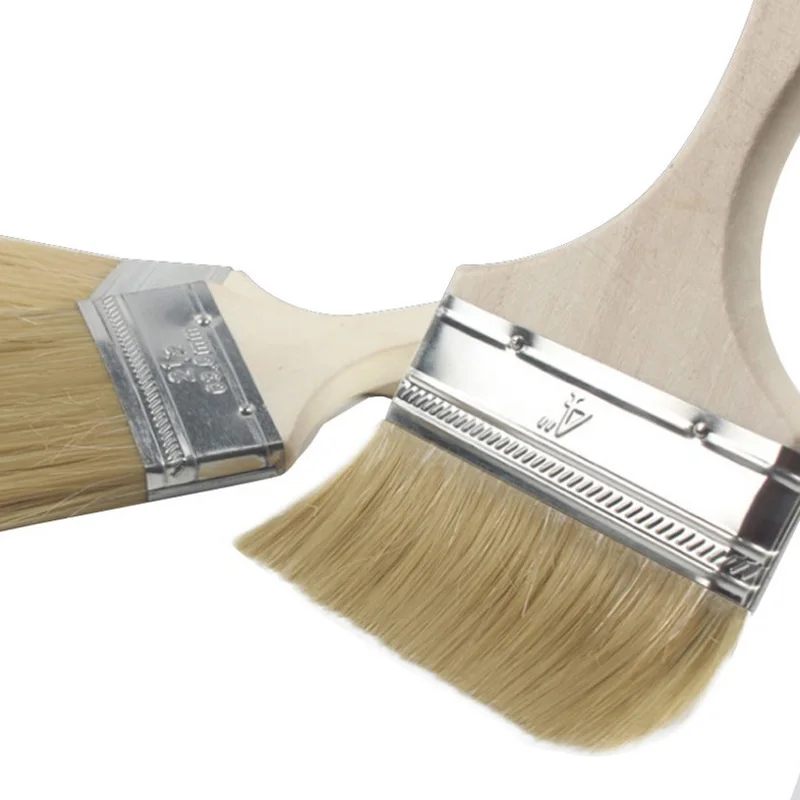 

Wooden Painting Brush Artists Acrylic Oil Painting Tool Art Supply Set Brush pig hair 1-4 inch wooden handle brush