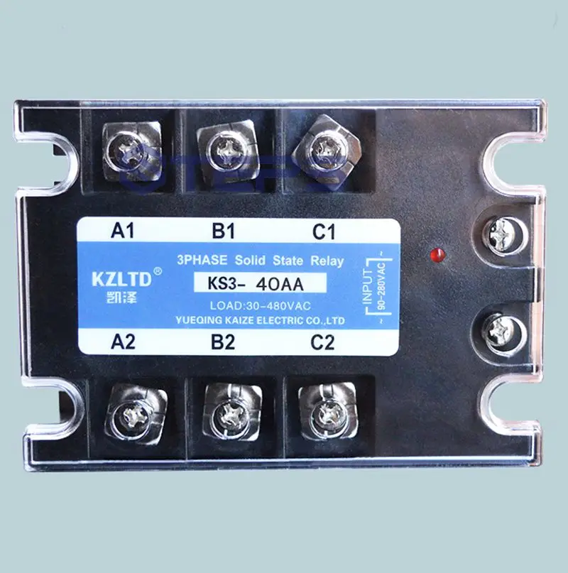 

Three-phase solid state relay AC to AC 40A 220v solid state contactor