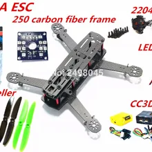 Высокое качество карбоновое волокно мини 250 FPV Квадрокоптер рамка Мини Quad рамка 2204 2300KV бесщеточный двигатель 12A ESC CC3D 5030